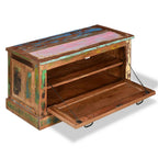 Zapatero de madera maciza reciclada