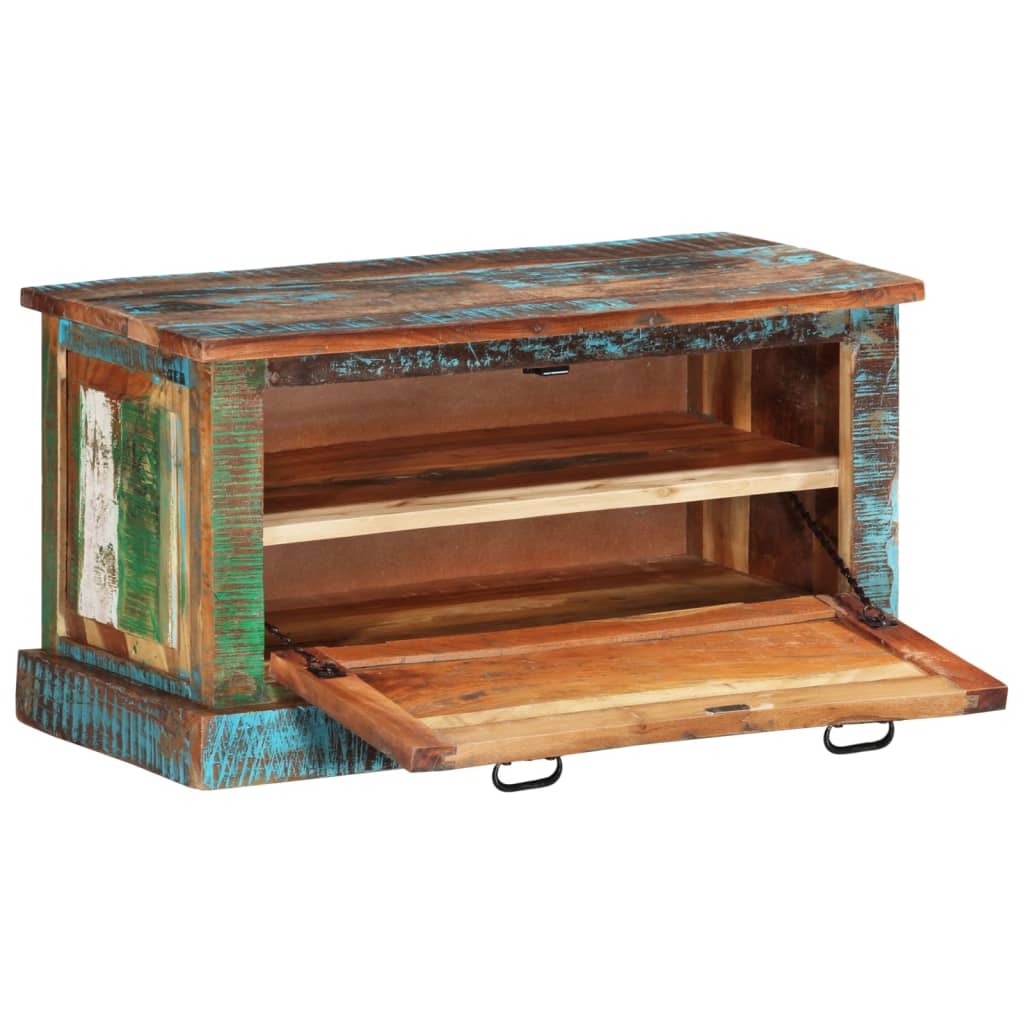 Zapatero de madera maciza reciclada