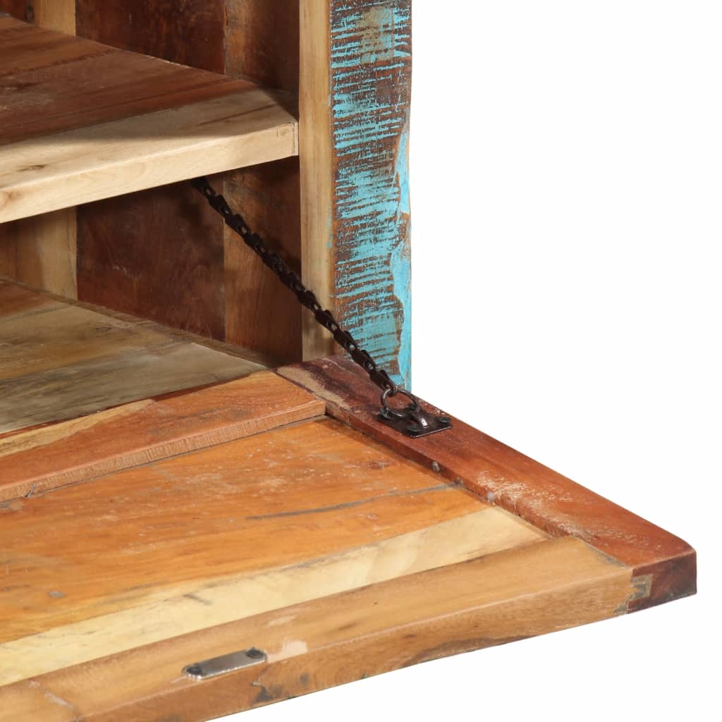 Zapatero de madera maciza reciclada