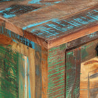 Zapatero de madera maciza reciclada