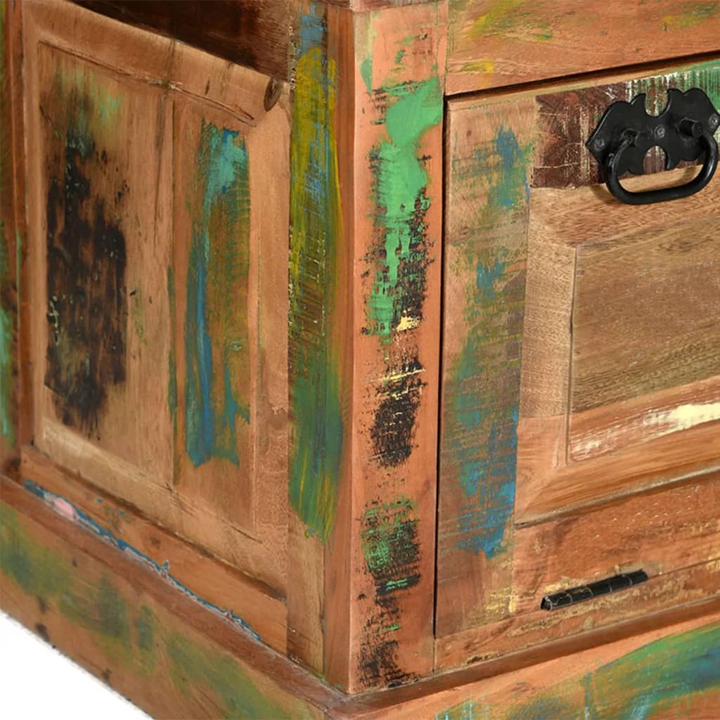 Zapatero de madera maciza reciclada