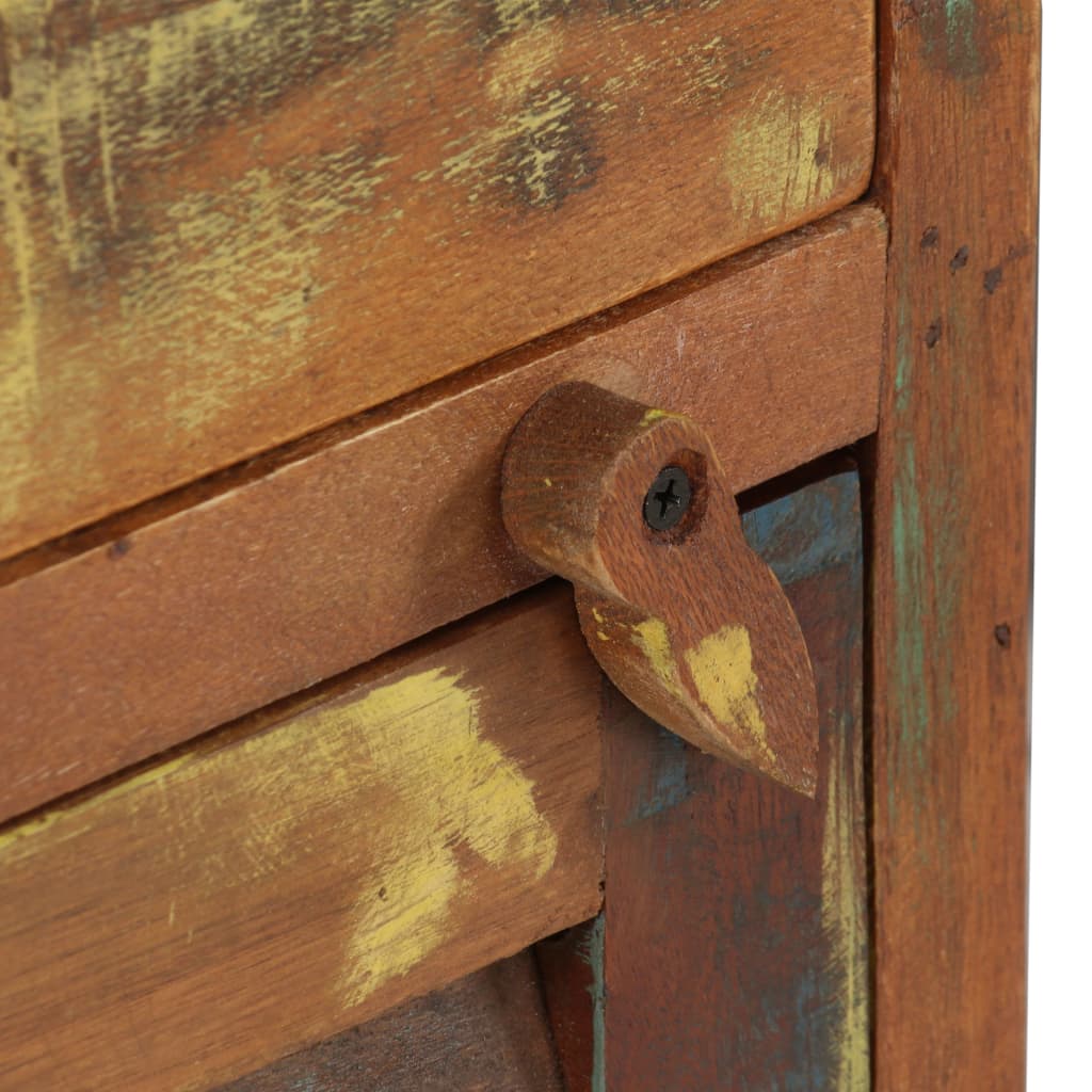 Escritorio con pedestal madera maciza reciclada 140x50x77 cm