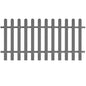 WPC Garden Picket Fence 200x100 cm