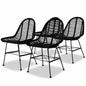Dining Chairs 2 units natural rattan