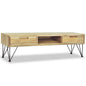 Mueble de TV de teca maciza 120x35x35 cm