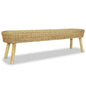 Banco de recibidor 110x35x45 cm ratán natural