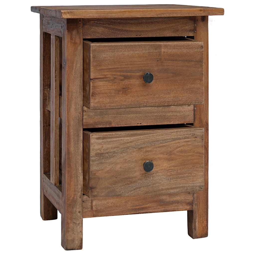 Mesita de noche de madera maciza de caoba 40x30x51 cm