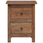 Mesita de noche de madera maciza de caoba 40x30x51 cm