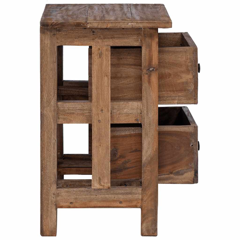 Mesita de noche de madera maciza de caoba 40x30x51 cm
