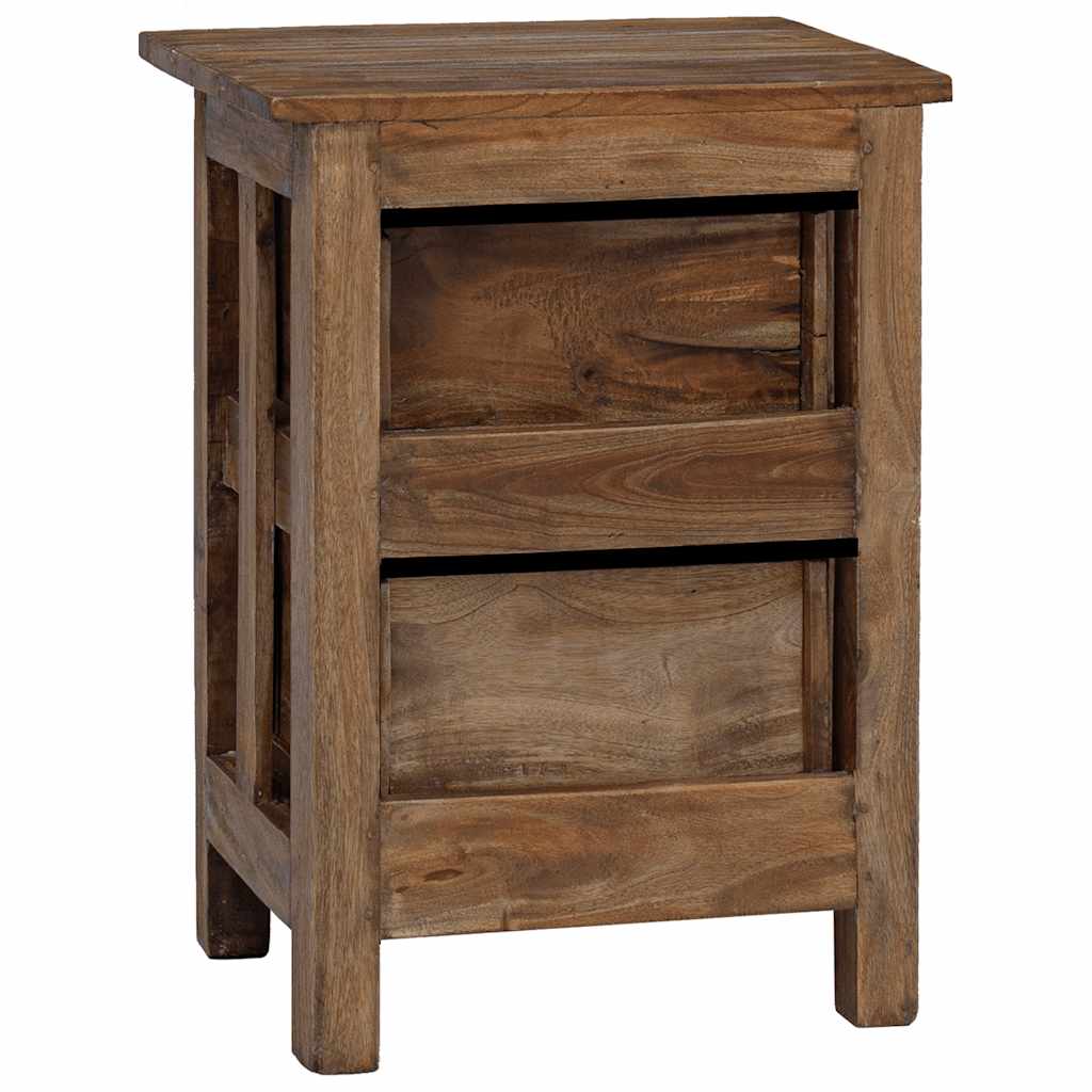 Mesita de noche de madera maciza de caoba 40x30x51 cm