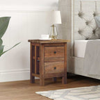 Mesita de noche de madera maciza de caoba 40x30x51 cm