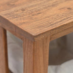 Mesa consola de madera maciza de caoba 69x28x70 cm