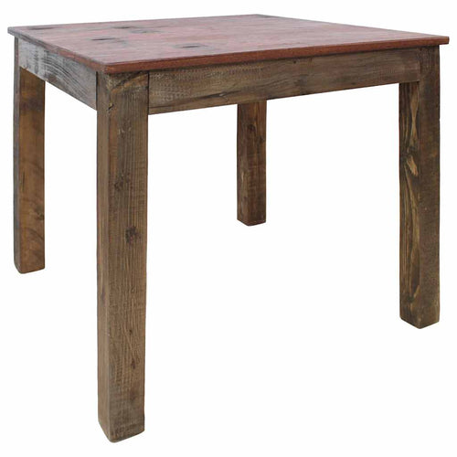 Mixed reclaimed wood dining table 82x80x76 cm