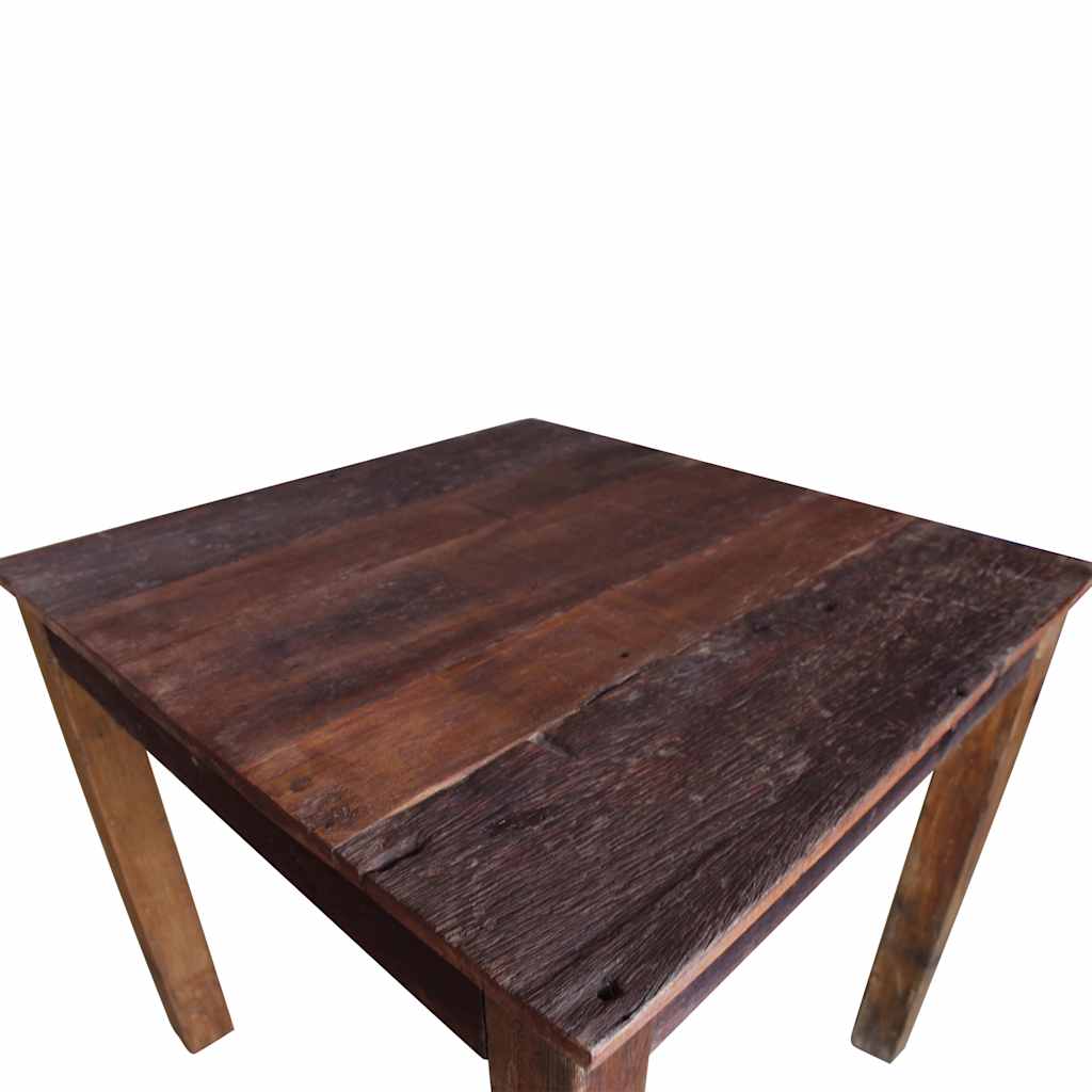 Mesa de comedor de madera reciclada mixta 82x80x76 cm