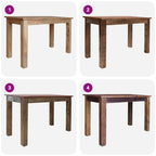 Mesa de comedor de madera maciza de caoba 120x60x77 cm