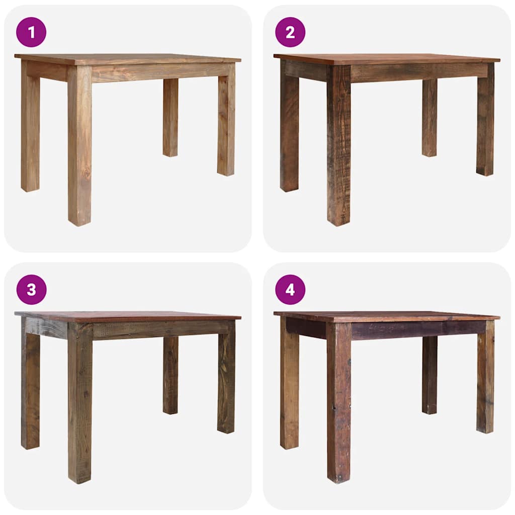 Mesa de comedor de madera maciza de caoba 120x60x77 cm