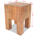 Taburete de madera maciza de caoba