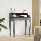 Escritorio de madera maciza de caoba 80x40x92 cm