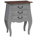 Mesita de noche de madera maciza de caoba 48x35x64 cm