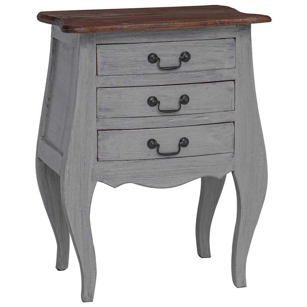 Mesita de noche de madera maciza de caoba 48x35x64 cm