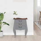 Mesita de noche de madera maciza de caoba 48x35x64 cm