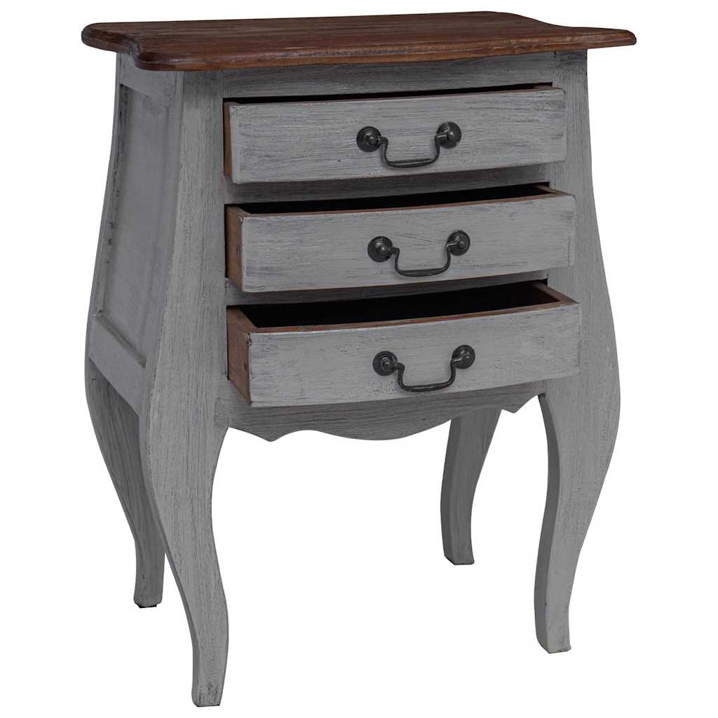 Mesita de noche de madera maciza de caoba 48x35x64 cm