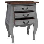 Mesita de noche de madera maciza de caoba 48x35x64 cm