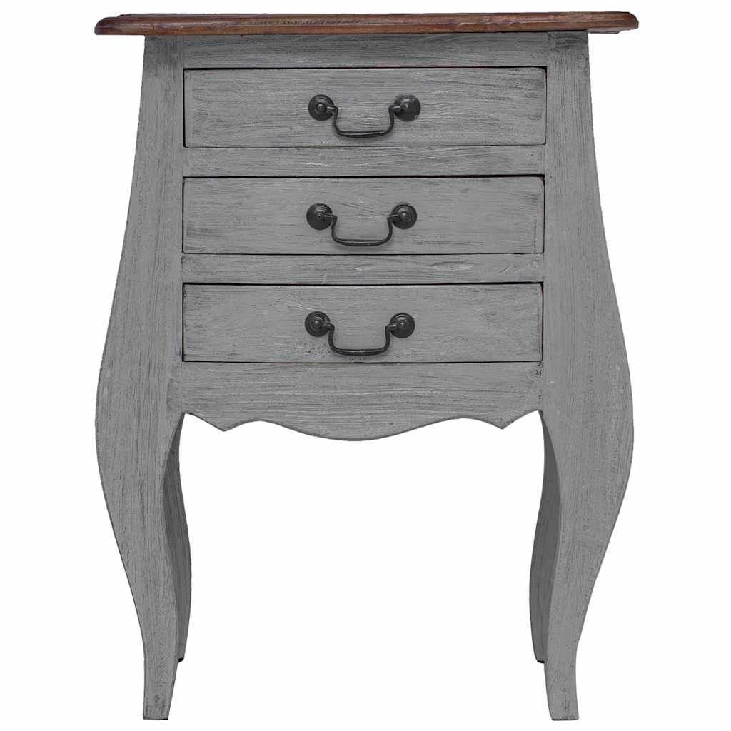 Mesita de noche de madera maciza de caoba 48x35x64 cm