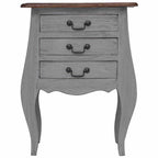Mesita de noche de madera maciza de caoba 48x35x64 cm