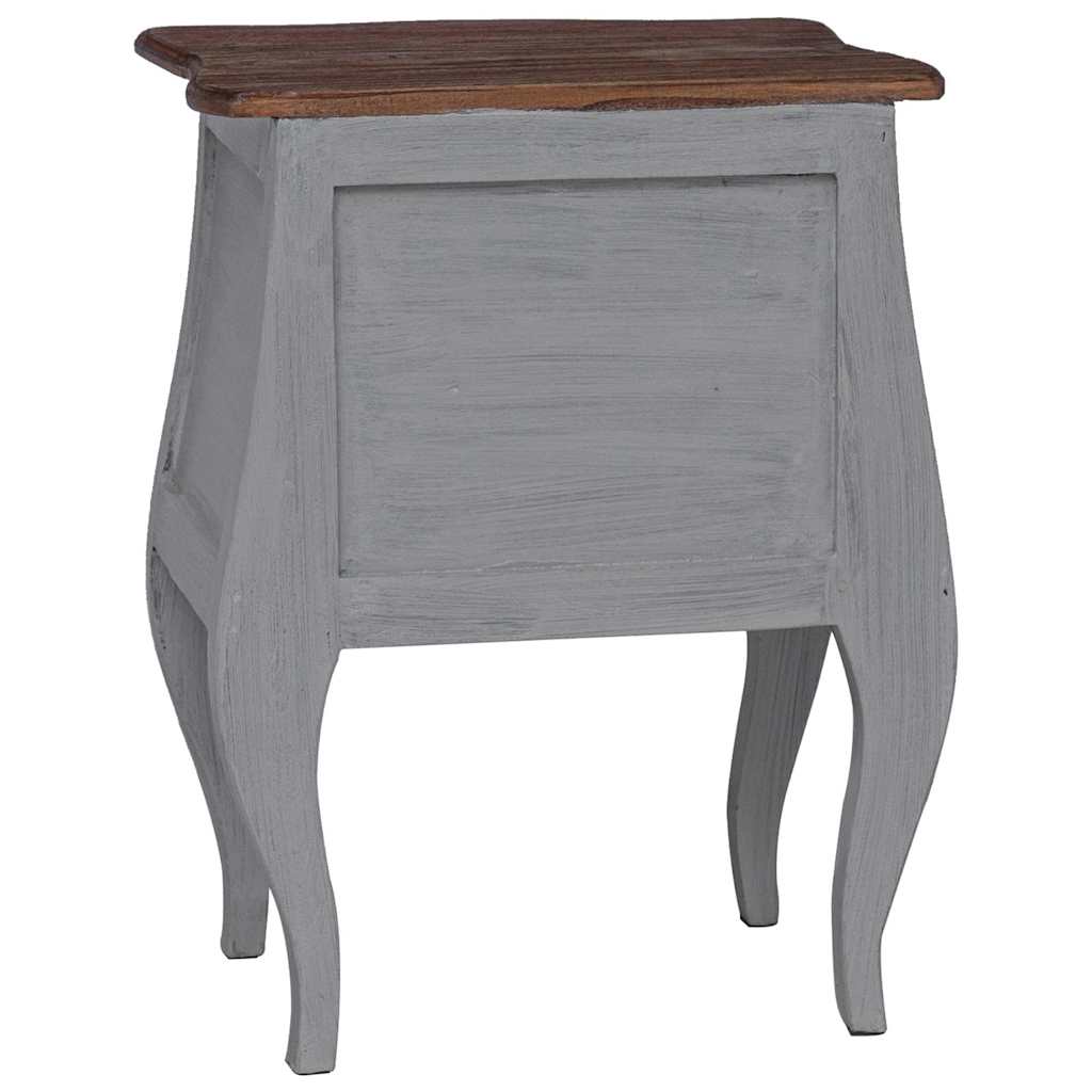 Mesita de noche de madera maciza de caoba 48x35x64 cm