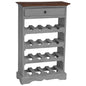 Botellero de madera maciza de caoba 55x23x85 cm