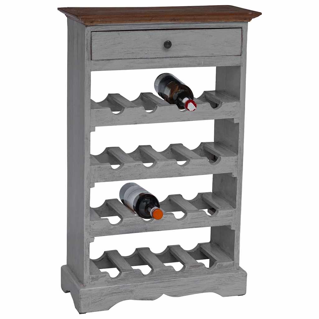 Botellero de madera maciza de caoba 55x23x85 cm