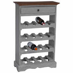 Botellero de madera maciza de caoba 55x23x85 cm