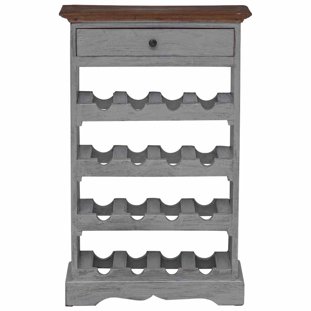 Botellero de madera maciza de caoba 55x23x85 cm