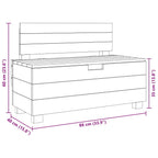 Banco de madera maciza de caoba 86x40x60 cm