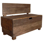 Banco de madera maciza de caoba 86x40x60 cm