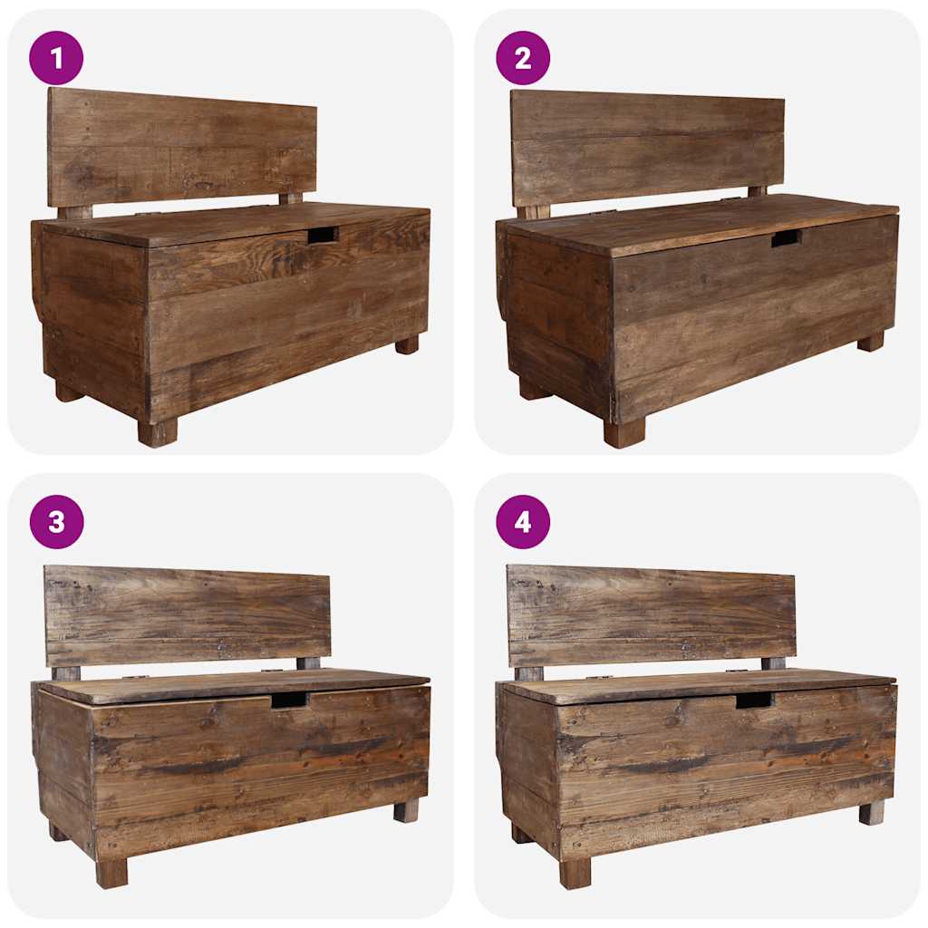 Banco de madera maciza de caoba 86x40x60 cm