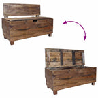 Banco de madera maciza de caoba 86x40x60 cm