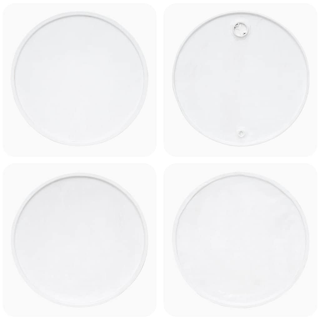 Mesa de centro de madera maciza reciclada blanco 60x45 cm