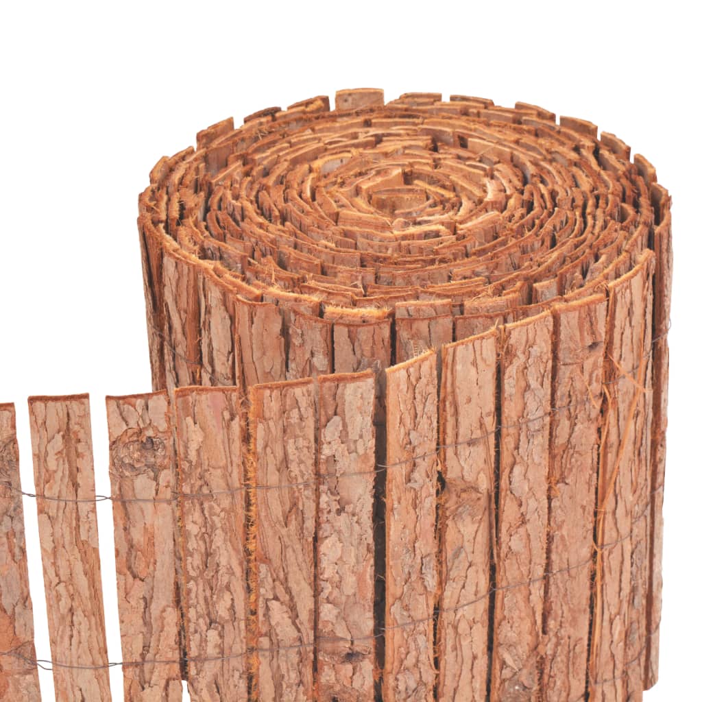 Valla de jardín de corteza de árbol 1000x30 cm