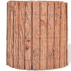 Valla de jardín de corteza de árbol 1000x30 cm