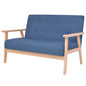 2-seater yellow fabric sofa