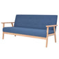 3-seater yellow fabric sofa