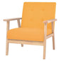 Yellow fabric armchair