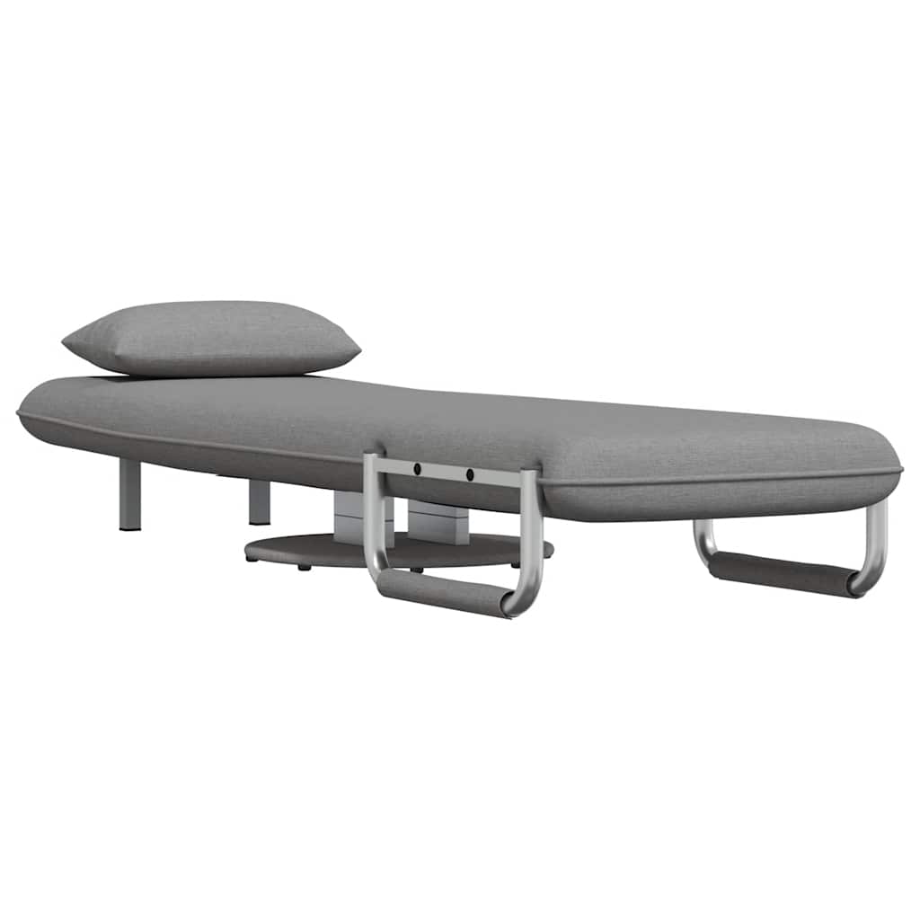 Silla giratoria y sofá cama tela gris claro
