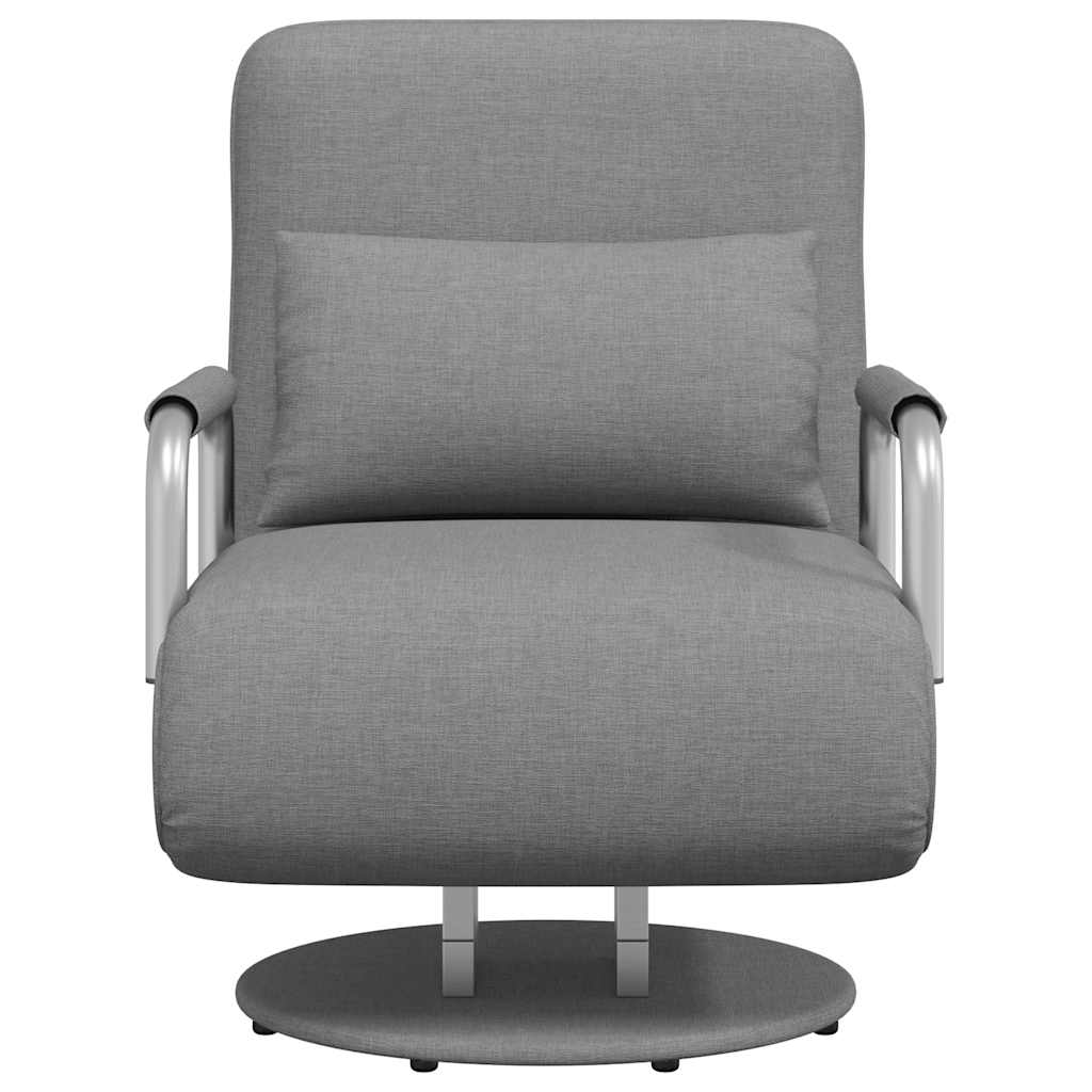 Silla giratoria y sofá cama tela gris claro