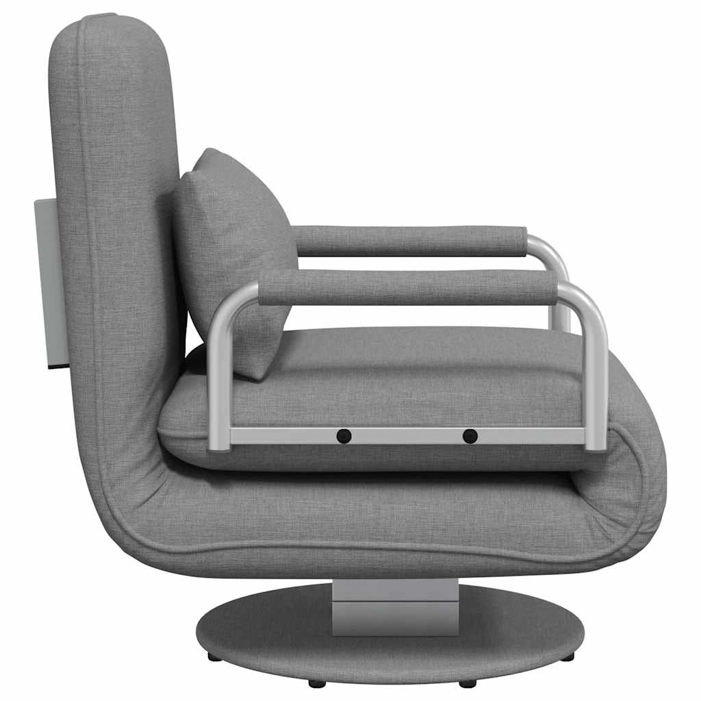 Silla giratoria y sofá cama tela gris claro