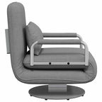 Silla giratoria y sofá cama tela gris claro