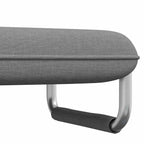 Silla giratoria y sofá cama tela gris claro