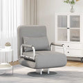 Silla giratoria y sofá cama tela gris claro